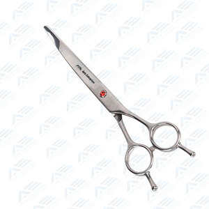 Polished Stainless Steel Animal Hair Cutting Shears with Double Finger Rest High Grade Pet Hair Grooming <b>Scissor</b> - Product Image 5