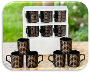 แก้วกาแฟเซรามิกสีดำขนาด 15 ออนซ์ ปรับแต่งได้ พร้อมลายพิมพ์สีทองขาว สำหรับเป็นของขวัญส่วนตัว - Product Image 5