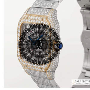 Reloj Cartier Santos-Dumont de Cuarzo con Movimiento ETA, Cristal de Zafiro, Caja Cuadrada de Acero Inoxidable de 39 mm, Números Romanos, Diseño Antiguo - Product Image 3