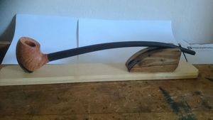 Pipe à fumer artisanale haut de gamme en bois de bruyère, design droit et élégant, vente en gros - Product Image 2