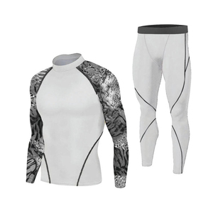 Ensemble de vêtements de compression pour hommes, combinaison de compression athlétique de qualité professionnelle pour hommes, conçue pour l'entraînement en salle de sport, la course à pied et les sports - Product Image 1