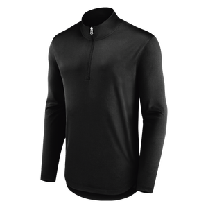 Men Gym Training Quarter Zip Top Breathable Stretch Long Sleeve Performance Shirt OEM - Product Image 1