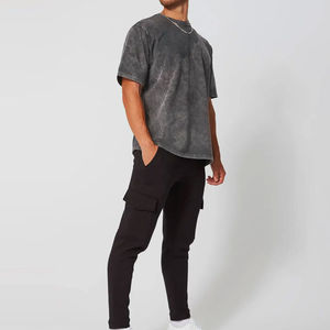 Camiseta para Hombre, Camisetas con Lavado Ácido, Estampado Gráfico Personalizado, Camisetas Lisas Vintage al por Mayor, Ropa Casual Urbana - Product Image 4