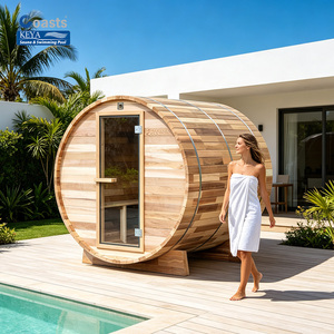 Envío DDP a Santiago y San Antonio: Sauna de Barril de Cedro Rojo al por Mayor |   ETL CE |   Solución Integral para Proyectos de Bienestar - Product Image 1