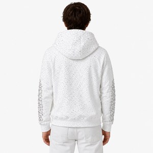 Hoodie personnalisé avec strass, streetwear, coupe oversize, effet usé - Product Image 2