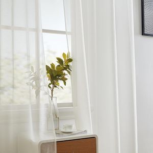 Set di 2 Tende in Voile Semi-Trasparente Premium con Occhielli per Camera da Letto, 54 L x 84 L, Colore Avorio - Product Image 1