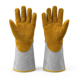 ถุงมือซันนี่ TIG/MIG/Stick Gloves โรงงานผลิตโดยตรง กันลื่น ทนความร้อน ไม่ใช้แล้วทิ้ง ป้องกันแรงงาน หนังวัวบุขนแกะ - Product Image 1