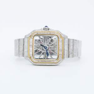 นาฬิกาเพชรคุณภาพสูง DEF Lab Grown Diamond ประดับเพชรเต็มตัวเรือนอัลลอย หน้าปัด 40 มม. สาย 20 มม. สไตล์ธุรกิจ - Product Image 3