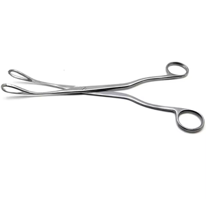 Pince à éponges à anneau en acier inoxydable réutilisable pour une manipulation sécurisée des éponges, gazes et pansements - Product Image 1