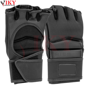 Gants de MMA en cuir noir personnalisés, épais et renforcés, pour l'entraînement et le sparring, protection des mains, nouvelle tendance - Product Image 2