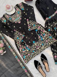 Salwar Kameez Tradicional de Seda para Mujer, Marca Tennecy, Elástico, Reversible, Antiarrugas, de Secado Rápido, para Todas las Temporadas, Fiestas, Bodas, Diwali - Product Image 6