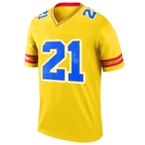 Custom High Quality Breathable American Football Jersey Manufacturer Oversized Mesh Short Sleeve Cropped Regular Fit Men - Product Image 1