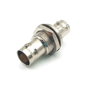 Adaptateur RF BNC Femelle vers BNC Femelle à montage sur panneau, 50 Ohms, en laiton massif de précision, avec écrou et joint - Product Image 6