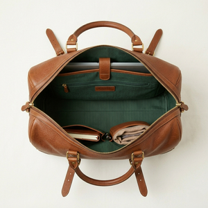 Bolsa de Gimnasio de Cuero para Mujer al por Mayor, Bolsa de Viaje Deportiva, Bolso de Mano, Proveedor OEM con Logotipo Personalizado, Fábrica, Premium, Genuino, 24'' - Product Image 3