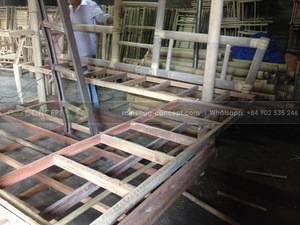 Ensemble de 3 chaises carrées en bambou, tabouret de Bar pour le bureau, bon marché, qualité - Product Image 4