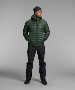 Chaqueta Acolchada con Capucha para Hombre, Ecológica, Verde, Estilo Urbano, Cierre de Cremallera, Resistente al Viento, Ropa de Invierno, 100% Poliéster - Product Image 2