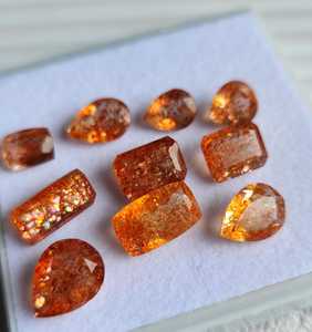 Piedras Preciosas Sueltas de Sunstone Natural Certificadas por IGI de Alta Calidad AAA+, en Tonos Naranja y Rojo, en Diversas Formas, Precios al por Mayor, Varios Tamaños - Product Image 2
