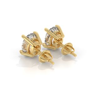 Premium Oval Cut 9x7mm Lab Grown Diamond <b>Stud</b> <b>Earring</b> Four Prong Solitaire D Color IGI Certified 10K Gold Plated Party Gift - Product Image 4