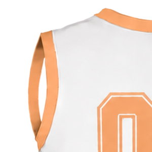 <b>Peach</b> Orange Cheerleading Uniform <b>Top</b> Sleeveless V Neck Dance Team Training Athletic Performance Sportswear Wear - Product Image 4