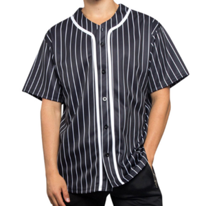 Vêtements de sport sur mesure en polyester/coton respirant, chemises de baseball à manches courtes boutonnées, taille plus, unisexe - Product Image 6