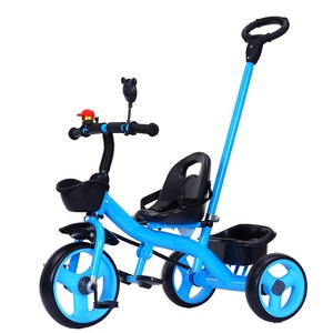 China Dreirad Fabrik verkauft bestes Modell günstigen Preis <span class=keywords><strong>2</strong></span> in 1 multifunktion alen Kinderwagen Baby Dreirad mit sicherem Sicherheits gurt - Product Image 2