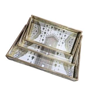 Plateau en émail avec impression décorative, plateau en émail pour emballage personnalisé, plateau en émail pour service quotidien, plateau en émail au design élégant - Product Image 1