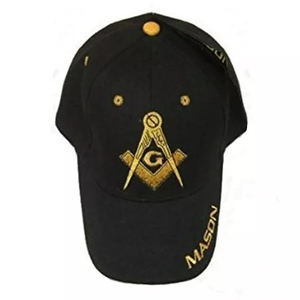 Casquette de baseball Maître Maçon Noire, Chapeau Maçonnique avec Logo Maçons Équerre et Compas Brodé, Lettres Hip Hop, Chapeaux Personnalisés - Product Image 2