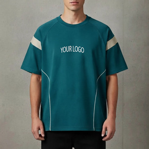 Camiseta de hombre de alta calidad con logotipo personalizado, 210 g/m², 100 % algodón, corte holgado, estilo hip hop, ecológica, talla grande, streetwear. - Product Image 1
