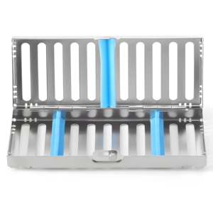 Boîte de stérilisation pour cassettes, plateau de rangement pour instruments dentaires, en acier inoxydable de qualité supérieure, autoclavable, chirurgical, médical, CE ISO - Product Image 1