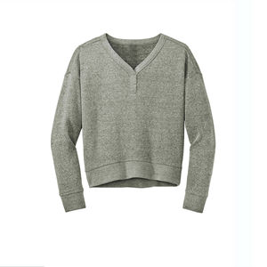 Cardigan en tricot pour femme à col en V avec logo frontal, méthode de tricotage, décontracté pour l'hiver - Product Image 1