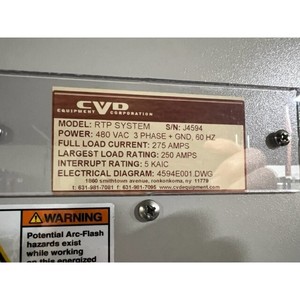 Système RTP pour équipement CVD, 480 V, triphasé, avec pièces de rechange - Équipements et pièces semi-conducteurs d'occasion fiables à l'échelle mondiale chez - Product Image 4