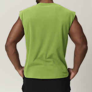 Camiseta Deportiva de Algodón de Alta Calidad, Dos Tonos, Sin Mangas, para Hombre, Talla XL Personalizada, para Fisicoculturismo y Running - Product Image 6