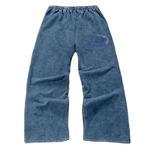 กางเกงวอร์มผู้ชายทรงโอเวอร์ไซส์ สไตล์สปอร์ต สตรีทแวร์ มีแถบข้างเอวสม็อค กันน้ำและกันลม - Product Image 2