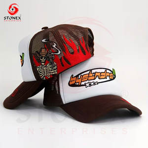 Casquette de baseball vintage en toile brodée 3D motif flamme, style snapback, casquette de camionneur, chapeau de randonnée, casquette de sport d'extérieur personnalisable - Product Image 5