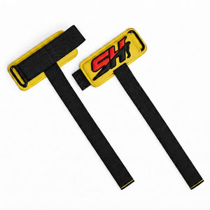 Sangles de levage personnalisées en caoutchouc avec logo, antidérapantes, réglables, avec anneaux métalliques, pour entraînement de force et fitness, service OEM - Product Image 1