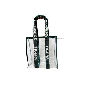 Bolsas transparentes hechas a mano con cuentas, con los últimos diseños de cuentas de semillas, personalizadas para equipos de los días de partido, con asas. - Product Image 5