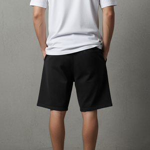 Shorts décontractés pour hommes 100 % coton de haute qualité, logo imprimé DTF personnalisé, poids lourd, grandes tailles, couleur unie, écologiques, séchage rapide - Product Image 3