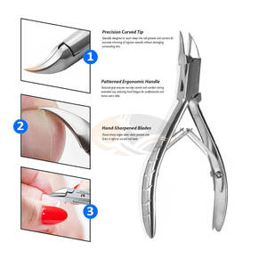 Coupe-ongles pour bébé à pointe incurvée, pour ongles épais, poignée ergonomique antidérapante, verrou de sécurité, acier inoxydable robuste, mâchoire large - Product Image 3