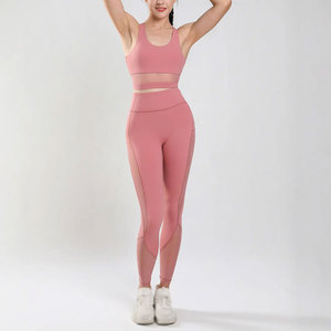 Solid Color And Solid Pattern Women 2-Piece <b>Yoga</b> <b>Set</b> Custom Printing Logo Gym Wear Women 2-Piece <b>Yoga</b> <b>Set</b> - Product Image 5