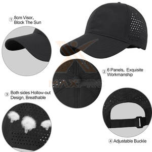 Gorra de béisbol de último diseño en color negro a precio económico, la más vendida, con bajo MOQ para adultos. - Product Image 3
