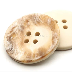 Boutons en résine faits à la main, écologiques et luxueux, à 4 trous, avec motif floral, logo de marque, pour veste, manteau, costume - Product Image 1