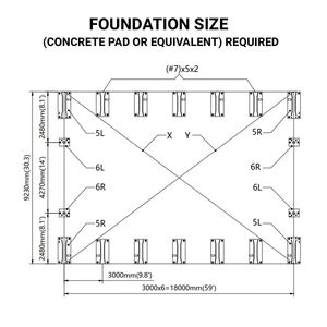 Cobertizo de Almacenamiento de Doble Estructura TMG DT3061 de 30 pies x 60 pies con Cubierta de PVC de 17 oz y Puertas de Acceso para Herramientas y Apartamentos - Product Image 4