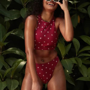 Conjunto elegante para pole dance para mujer, top de cuello alto, cintura alta, ligero, para presentaciones de verano, servicio OEM, personalizado. - Product Image 1