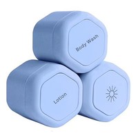 Pot cosmétique hexagonal modulaire HALO, récipient magnétique anti-fuite pour soins de la peau, emballage de beauté réutilisable pour la vente en gros, OEM, logo personnalisé
