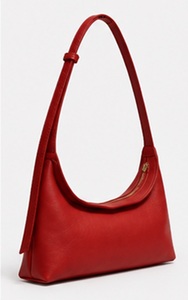 Premium Red Leather Japan Vintage Hobo Bag Women Minimalist Shoulder Handbag Elegant Everyday <b>Purse</b> OEM ODM Wholesale All - Product Image 2