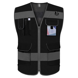 Chaleco de Seguridad de Alta Visibilidad Naranja para Guardias, con Cierre, Múltiples Bolsillos, Reflectante, Ropa de Trabajo, Logotipo Personalizado, Chaqueta de Seguridad para Hombre - Product Image 4