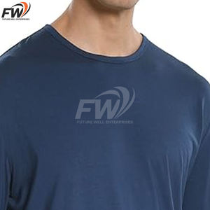 เสื้อยืดผู้ชายแบบเรียบ รุ่นใหม่ล่าสุด ขายส่ง ผ้าฝ้าย 100% ระบายอากาศ แห้งเร็ว แขนยาว รับสกรีนโลโก้ เสื้อยืดออกกำลังกาย ยูนิเซ็กส์ - Product Image 2