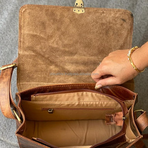 Sac à main en cuir véritable Crunch véritable fait à la main Sac à main en cuir véritable Crunch pour femmes élégant Sac à bandoulière en cuir véritable Vintage pour le bureau - Product Image 6