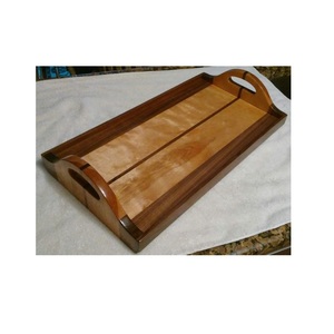 Bandeja de Madera Natural Hecha a Mano con Asas, Plato Rústico para Servir Desayuno, Café, Té, Comida, para el Hogar - Product Image 5