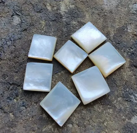 Mãe de pérola quadrada forma plana pedras preciosas de alta qualidade, mãe de pérola 6mm a 30mm para pingente brinco fazer jóias